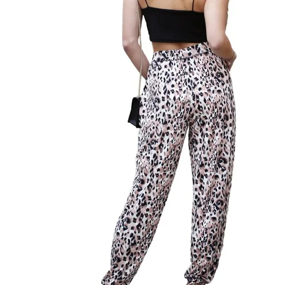 Leopard Print Women's Pants plus size 2XL - Picture 3 of 7